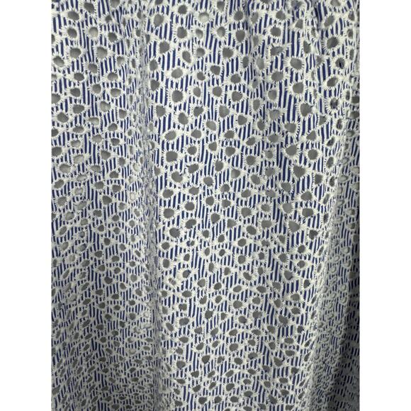 Everlane Tiered Eyelet Dress, Blue, White, Size Small - Picture 7 of 10